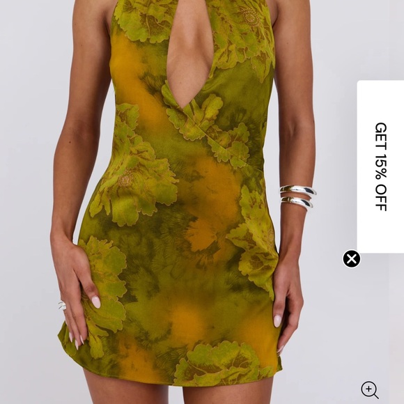 Tiger Mist MONROE Green Halter Dress - Picture 6 of 9